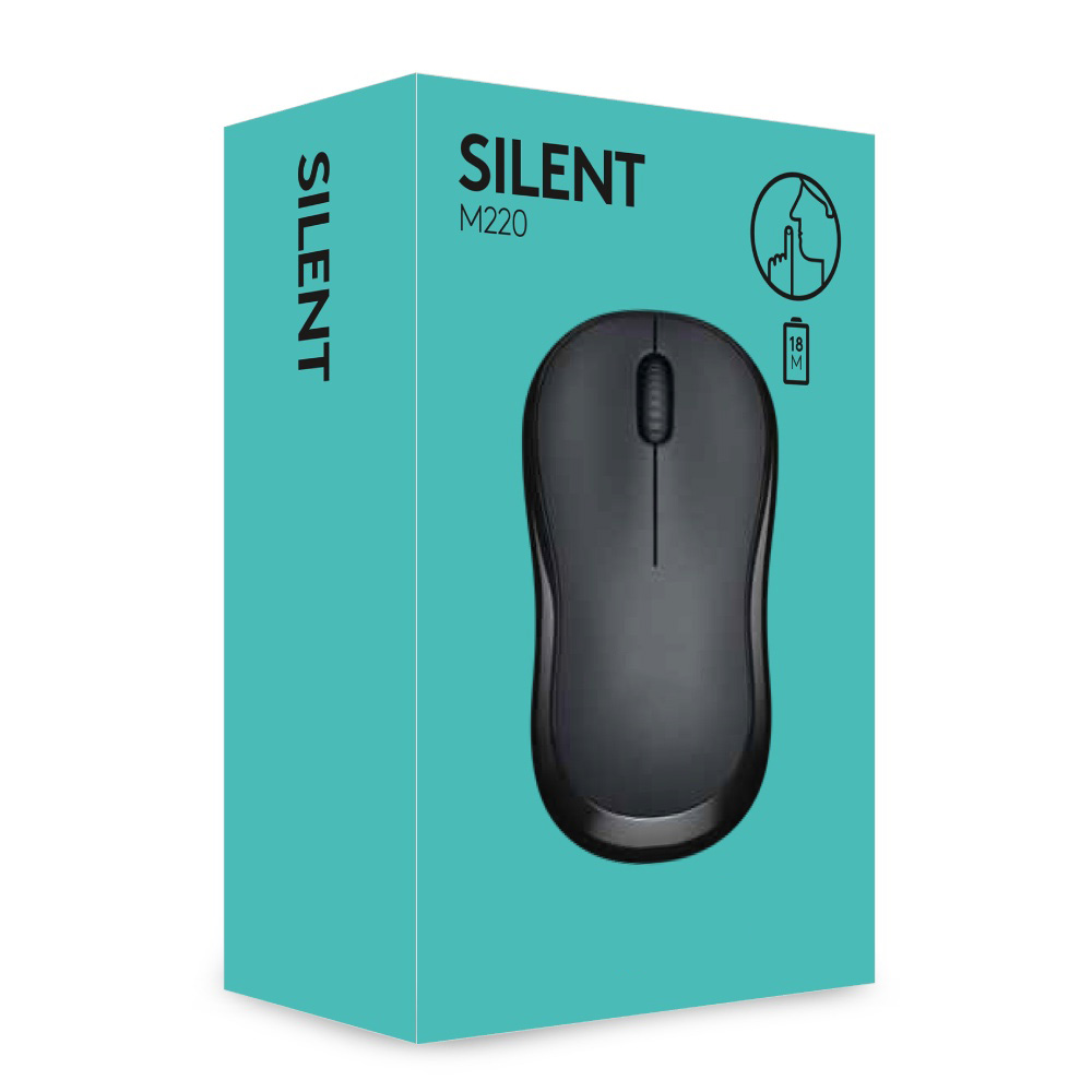 Chuột Không Dây Wireless M220 Silent Không Tiếng Ồn