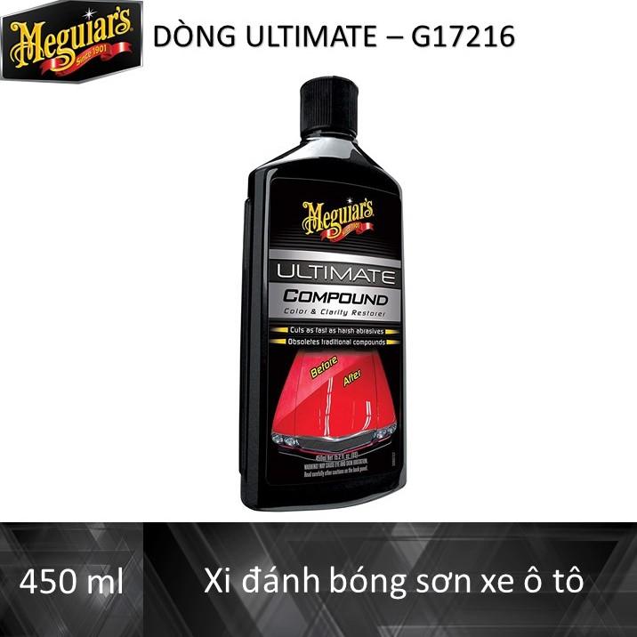 Meguiar's Xi đánh bóng bề mặt sơn xe ô tô (Xi bước 1) - Ultimate Compound - G17216, 450 ml