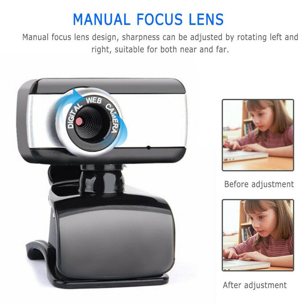 Rotatable HD Web Camera Cam Digital Webcam Camera USB2.0 CMOS With Microphone For PC Laptop