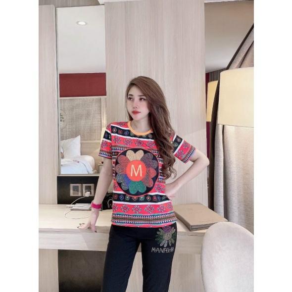 Đồ bộ nữ in họa tiết ép đá siêu sang chảnh