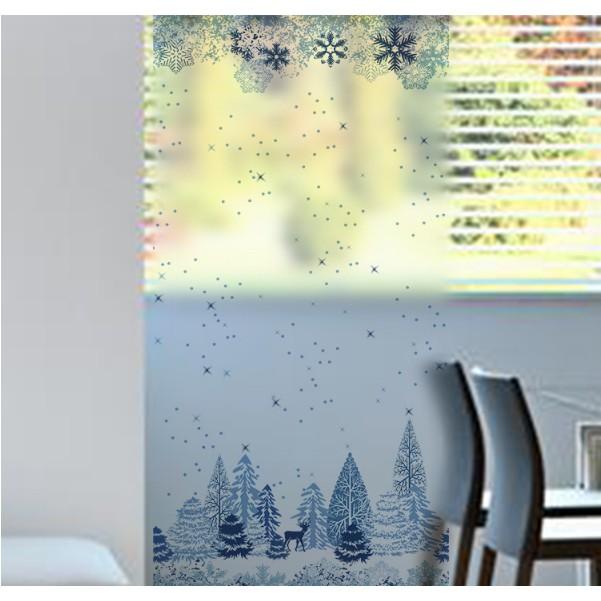 Decal Dán Kính Cao Cấp - Rừng Núi Tuyết Băng Gía