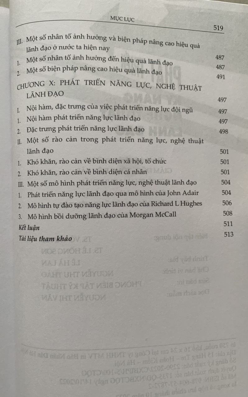 Phát triển kỹ năng và nghệ thuật lãnh đạo