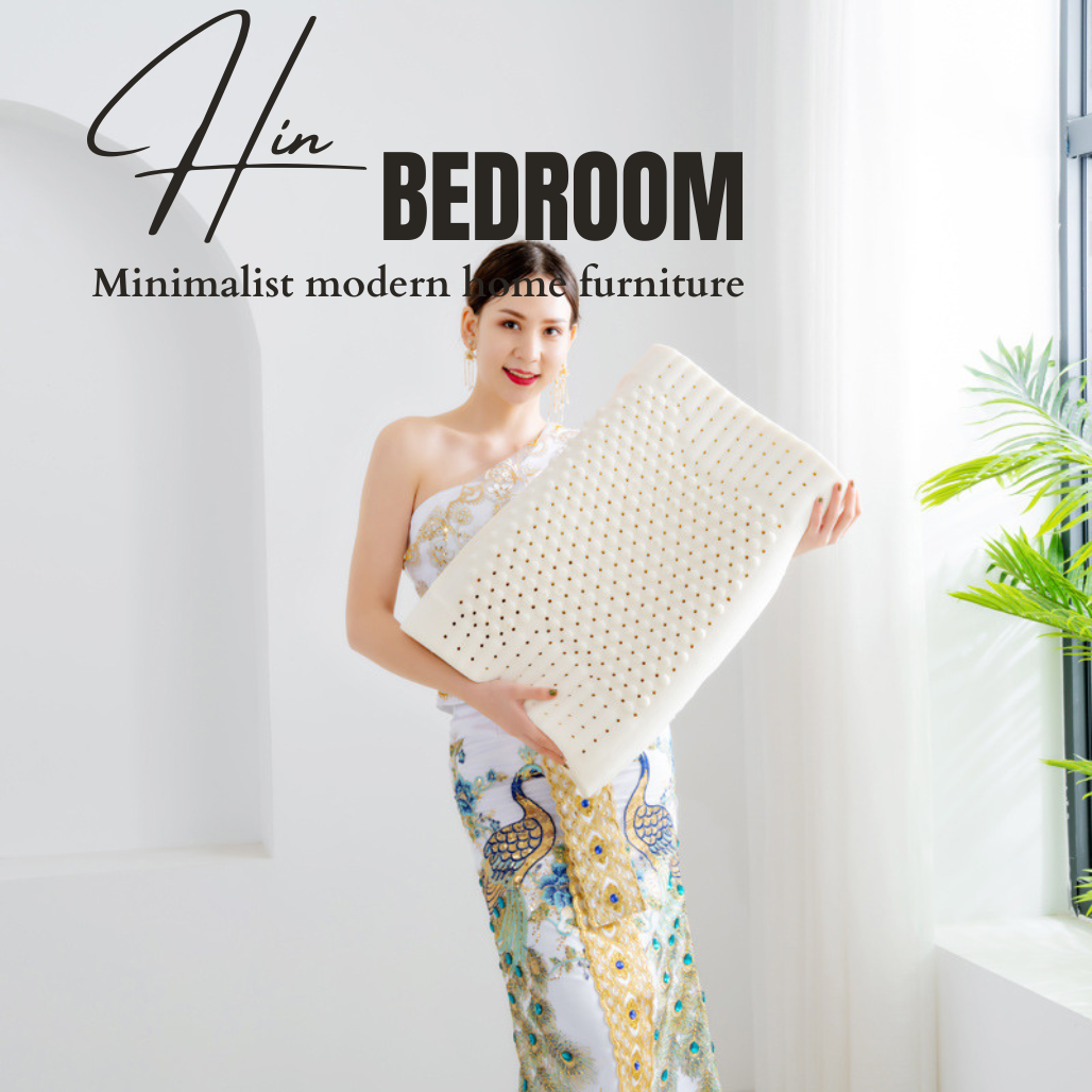 Gối Ngủ Cao Su Thiên Nhiên Lượn Sóng Massage Cao Cấp Hin Home Bedding