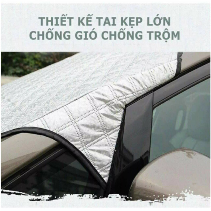 Tấm bạt phủ 3 lớp B2 che nắng bên ngoài kính lái xe ô tô, xe hơi