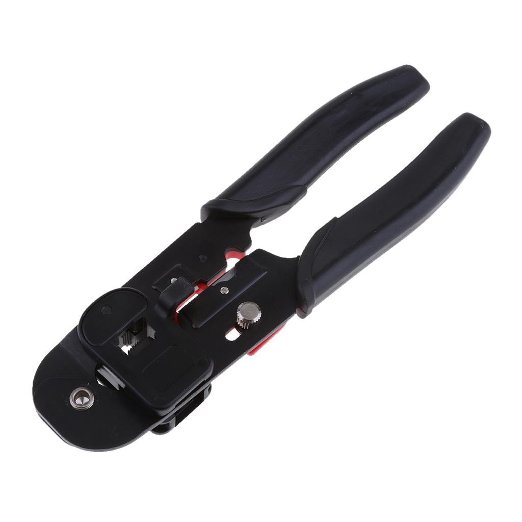 RJ45 crimping tool - network ratcheting wire crimper, cutter, striper