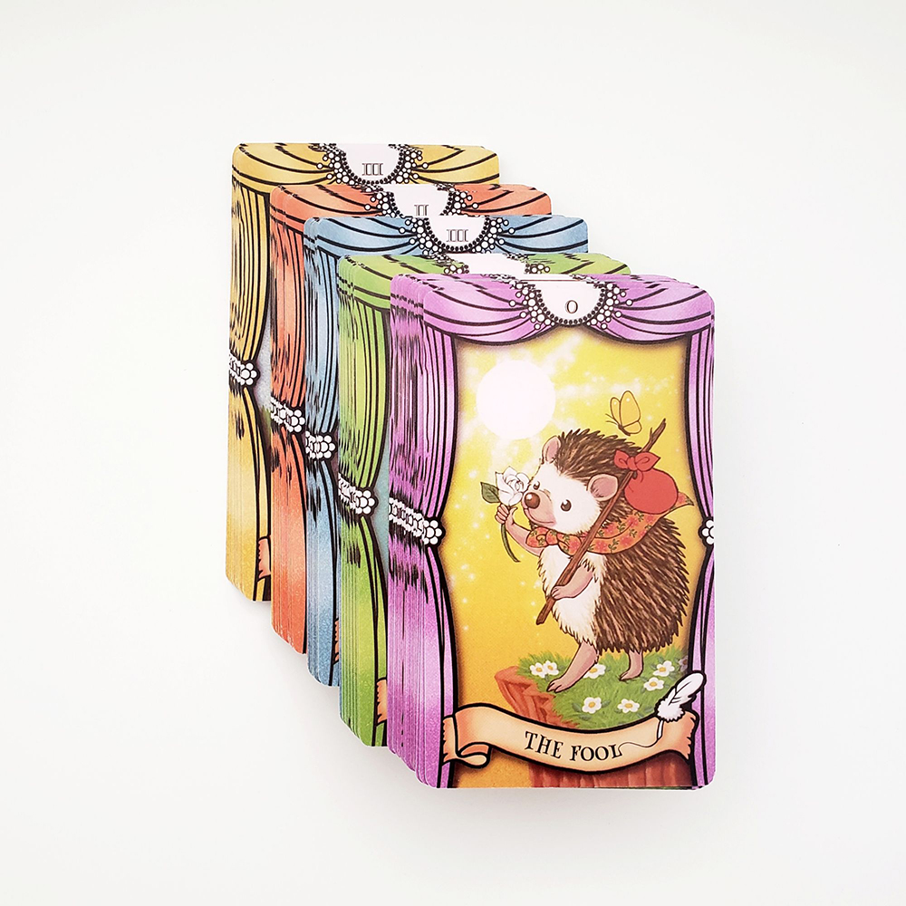 Bộ Bài Hedgehog Tarot 78 lá 7x12 cm tặng đá thanh tẩy