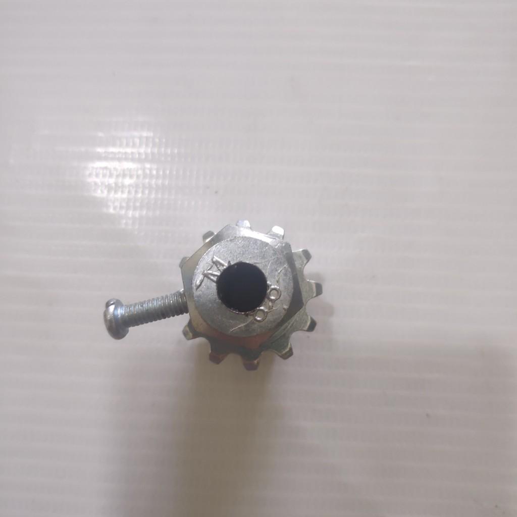 Ốc nhông lắp đầu mô tơ kéo xích cam , ốc nhông đầu trục lỗ 6, lỗ 7, lỗ 8