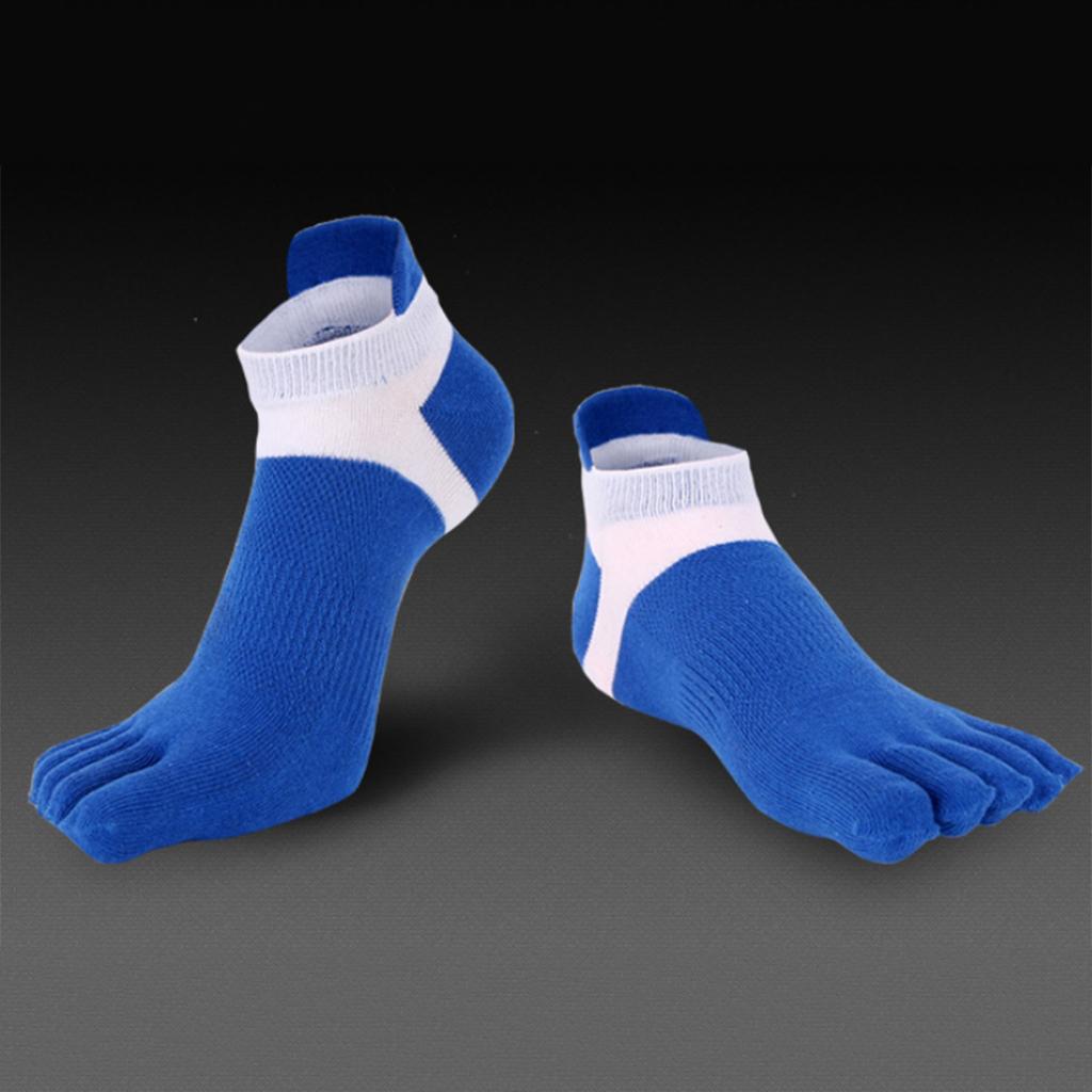 4pcs Soft Breathable Low Cut Toe Socks Sports Crew Boot Socks Casual Hosiery