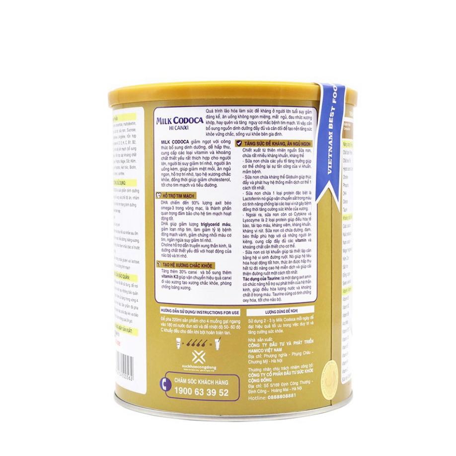 Codoca Hi Canxi 400g - Dinh dưỡng đặc biệt bổ sung Canxi hàm lượng cao, tăng cường sức khỏe ️