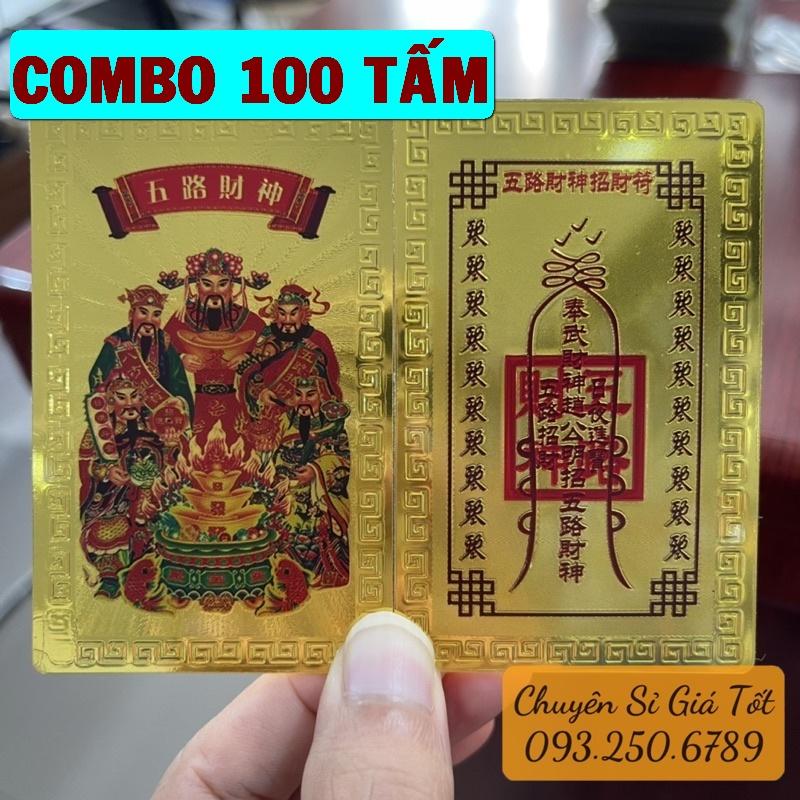 SỈ 100 TẤM Kim Bài Ngũ Lộ Thần Tài Cầu Tài Lộc - Buôn Bán - Bds -Chứng Khoán - May Mắn - Đã Khai Quang - PASA COLLECTION