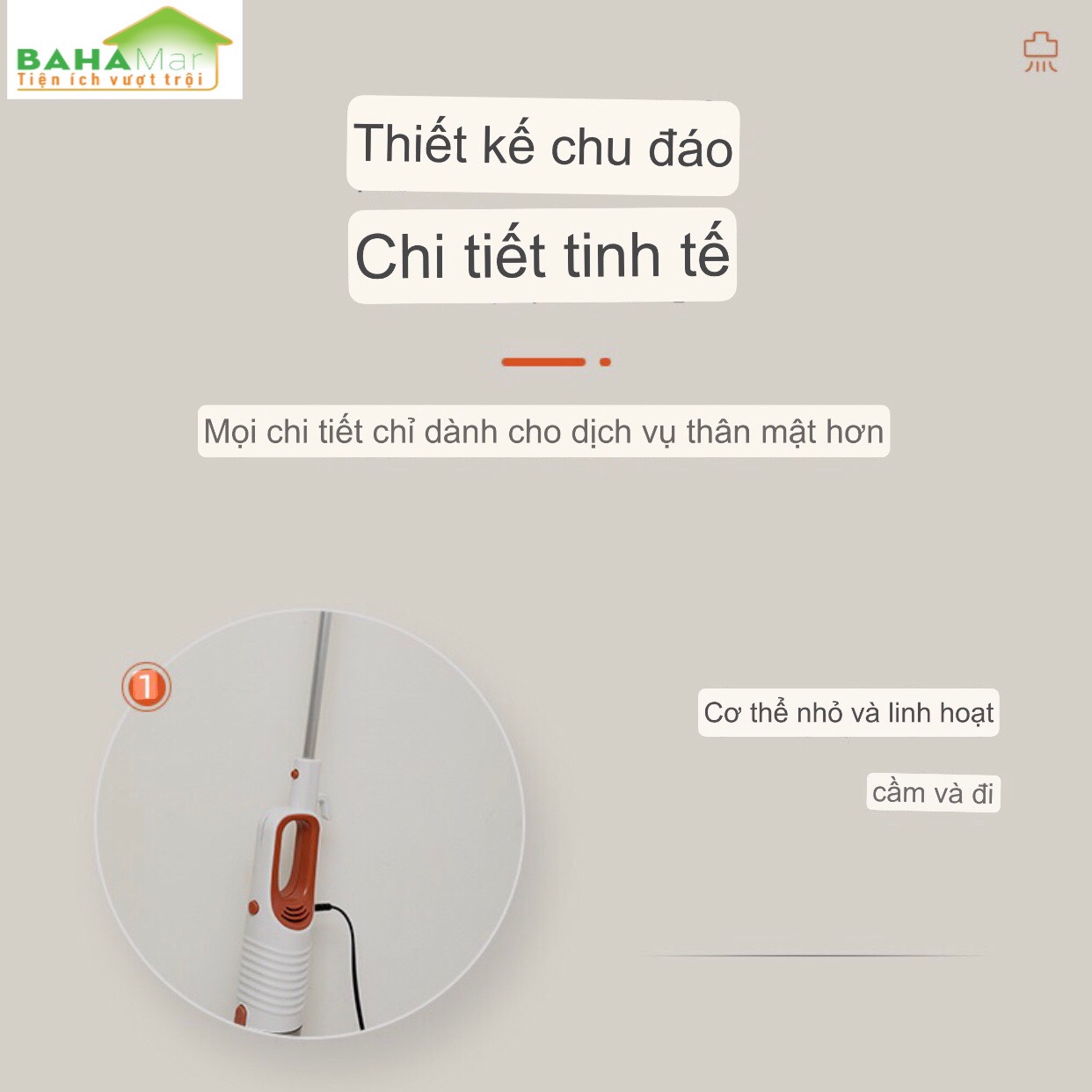 MÁY ĐA NĂNG TÍCH HỢP HÚT BỤI VÀ LAU NHÀ KÉP KHÔ VÀ ƯỚT "BAHAMAR" Lực hút chân không cực mạnh lau kép khô và ướt theo nhu cầu sử dụng