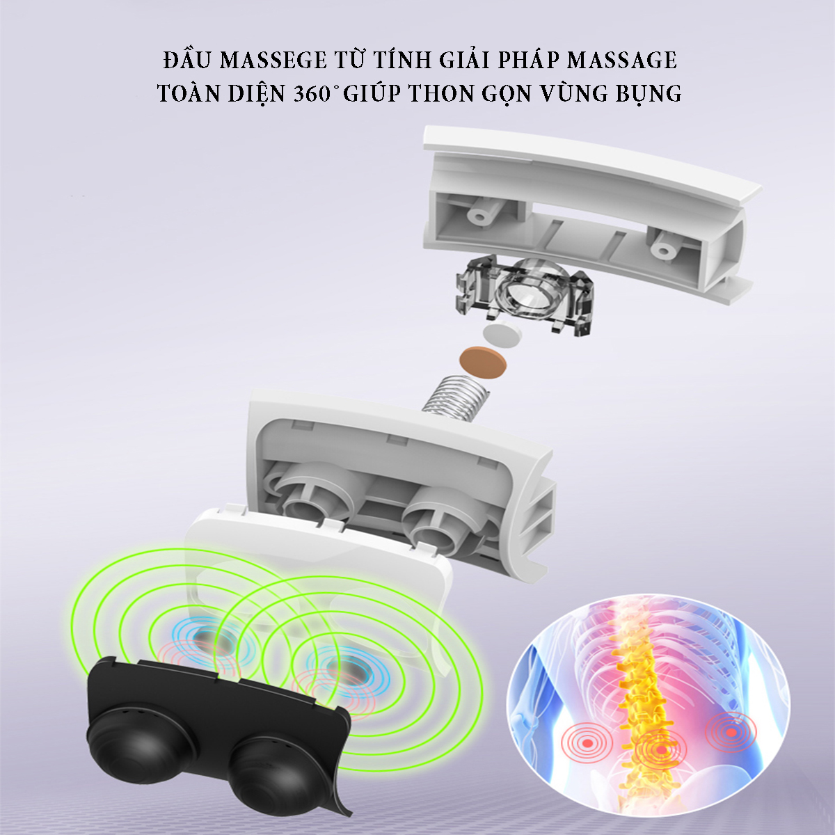 Vòng lắc eo thông minh với đầu massage từ tính có màn hình led đếm số lần, số vòng quay, lượng calo tiêu thụ, điều chỉnh kích cỡ theo cân nặng