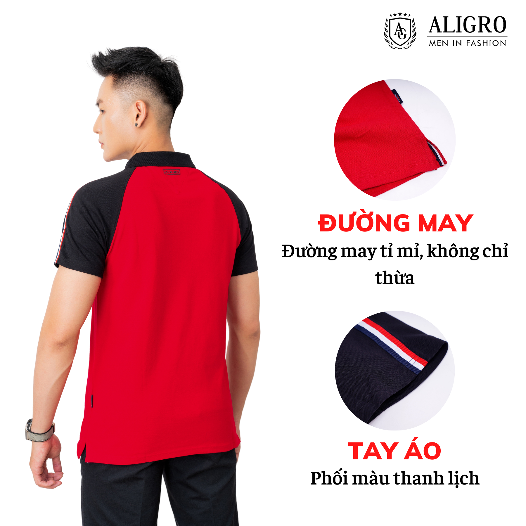Áo phông polo nam Aligro ALGPLO51