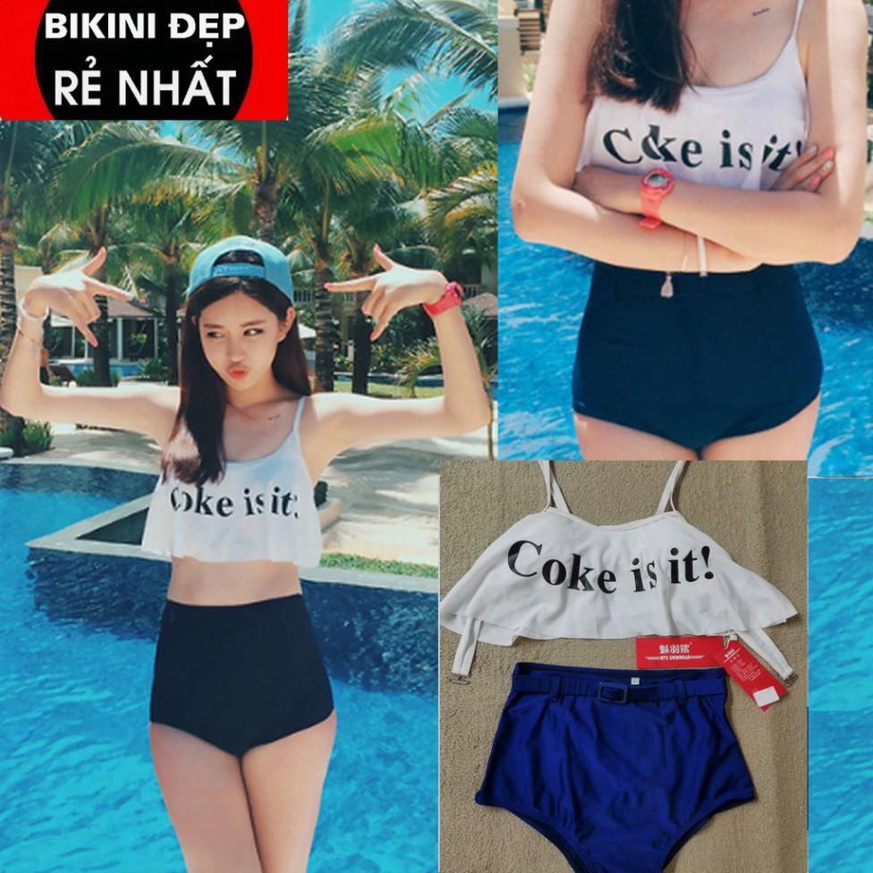 (M3) BIKINI UZZLANG HÀN QUỐC 2021 2 MẢNH CẠP CAO NƠ NGỰC