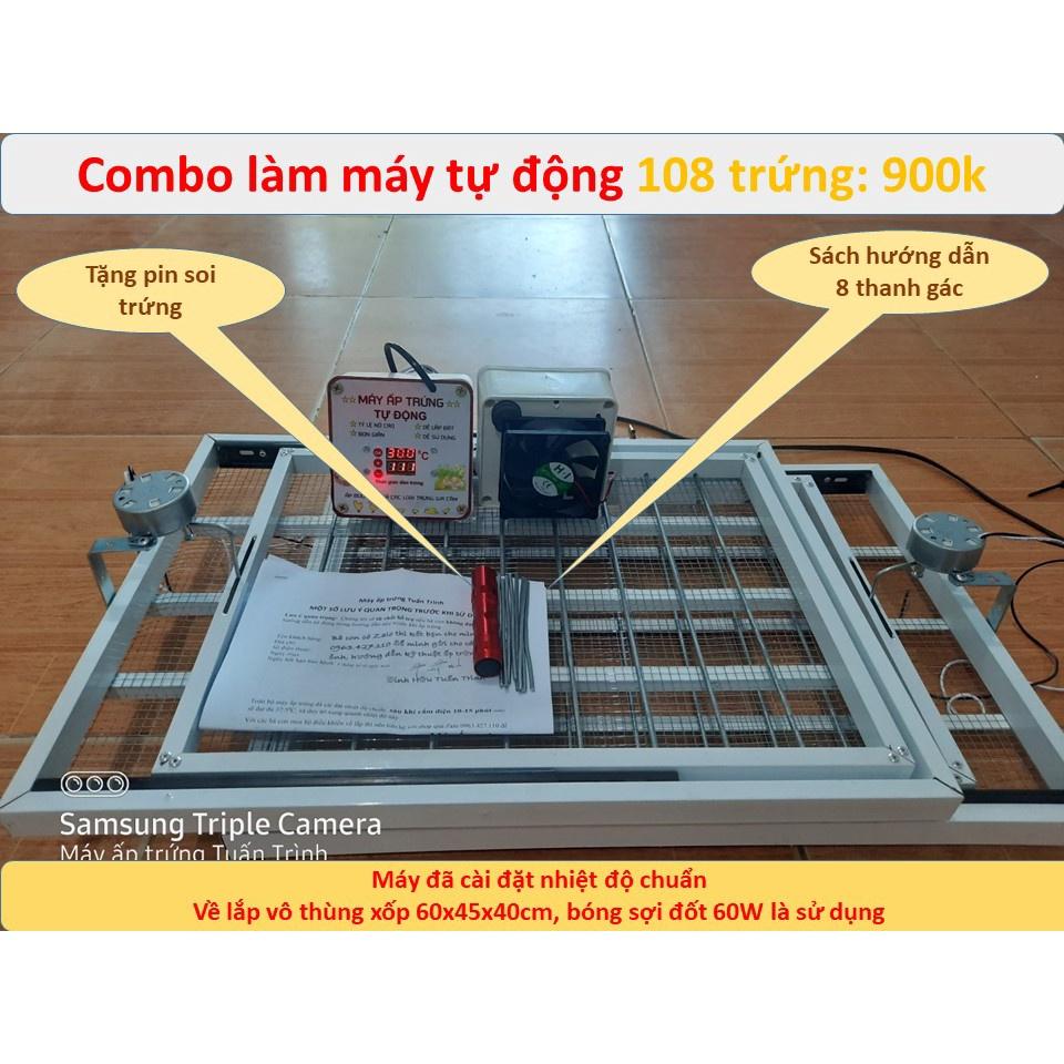 Máy ấp trứng tự động 108 trứng - Tặng kèm pin soi trứng