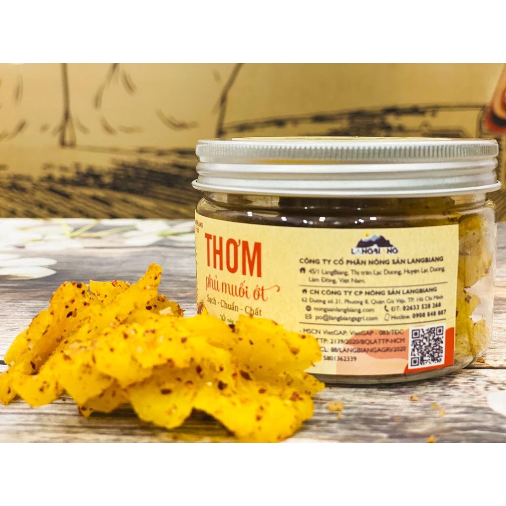Thơm (dứa) phủ muối ớt Langbiang Food, 100g, hũ