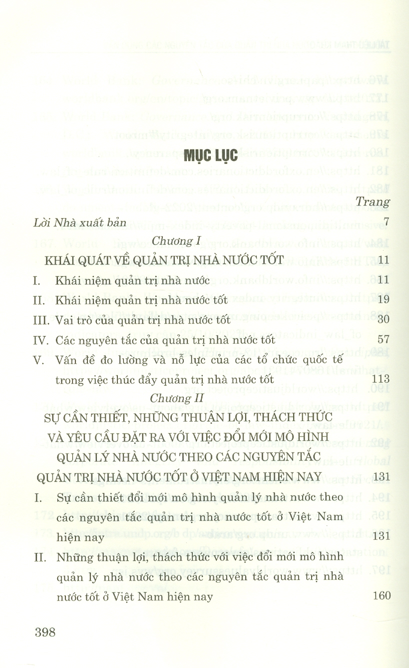 Vận Dụng Các Nguyên Tắc Của Quản Trị Nhà Nước Tốt Vào Đổi Mới Quản Lý Nhà Nước Ở Việt Nam Hiện Nay (Sách Chuyên Khảo)