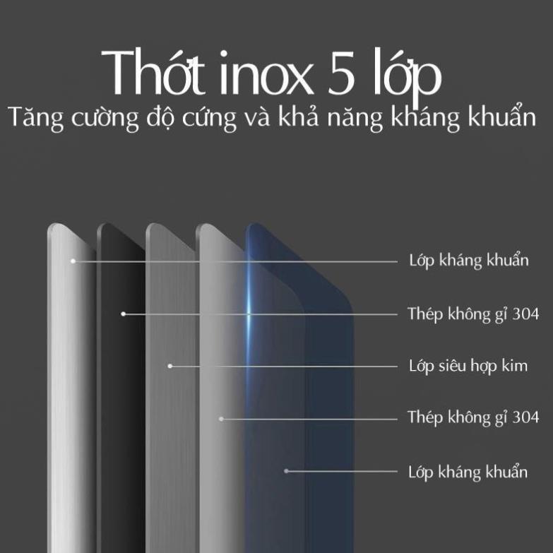 Thớt inox 304 Kháng Khuẩn Cường Lực- Vệ Sinh Dễ Dàng- Rã Đông Nhanh - Chống Ẩm Mốc