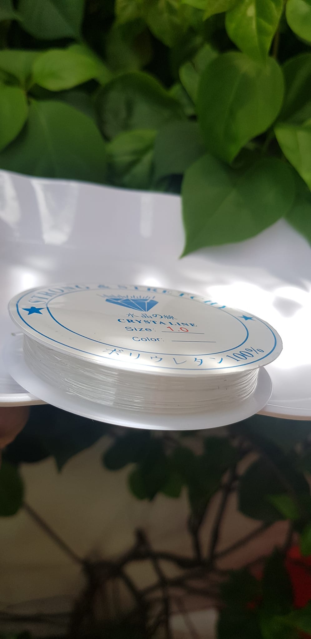 Khoanh tròn cuộn Thun Dẻo Màu trắng nhỏ chuyên xỏ tất cả vòng đeo tay Thun dẻo trắng xỏ vòng tay nam nữ ạ