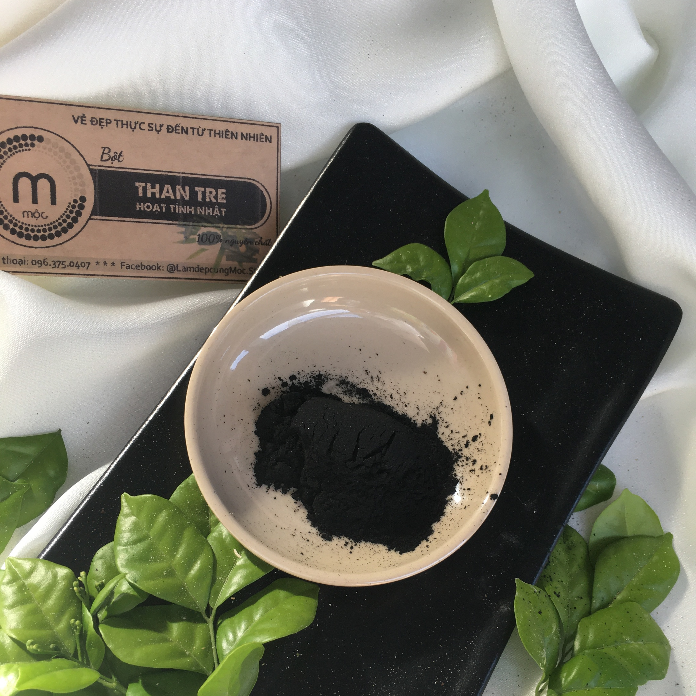 Bột Than Tre Hoạt Tính đắp mặt nguyên chất từ thiên nhiên 100ml handmade
