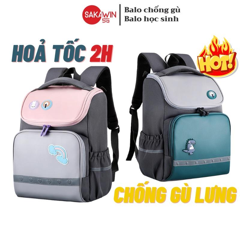 Balo học sinh chống gù Sakawin, trẻ em, Phù hợp với nhiều độ tuổi, Cao cấp độ bền cao, bảo hành 24 tháng