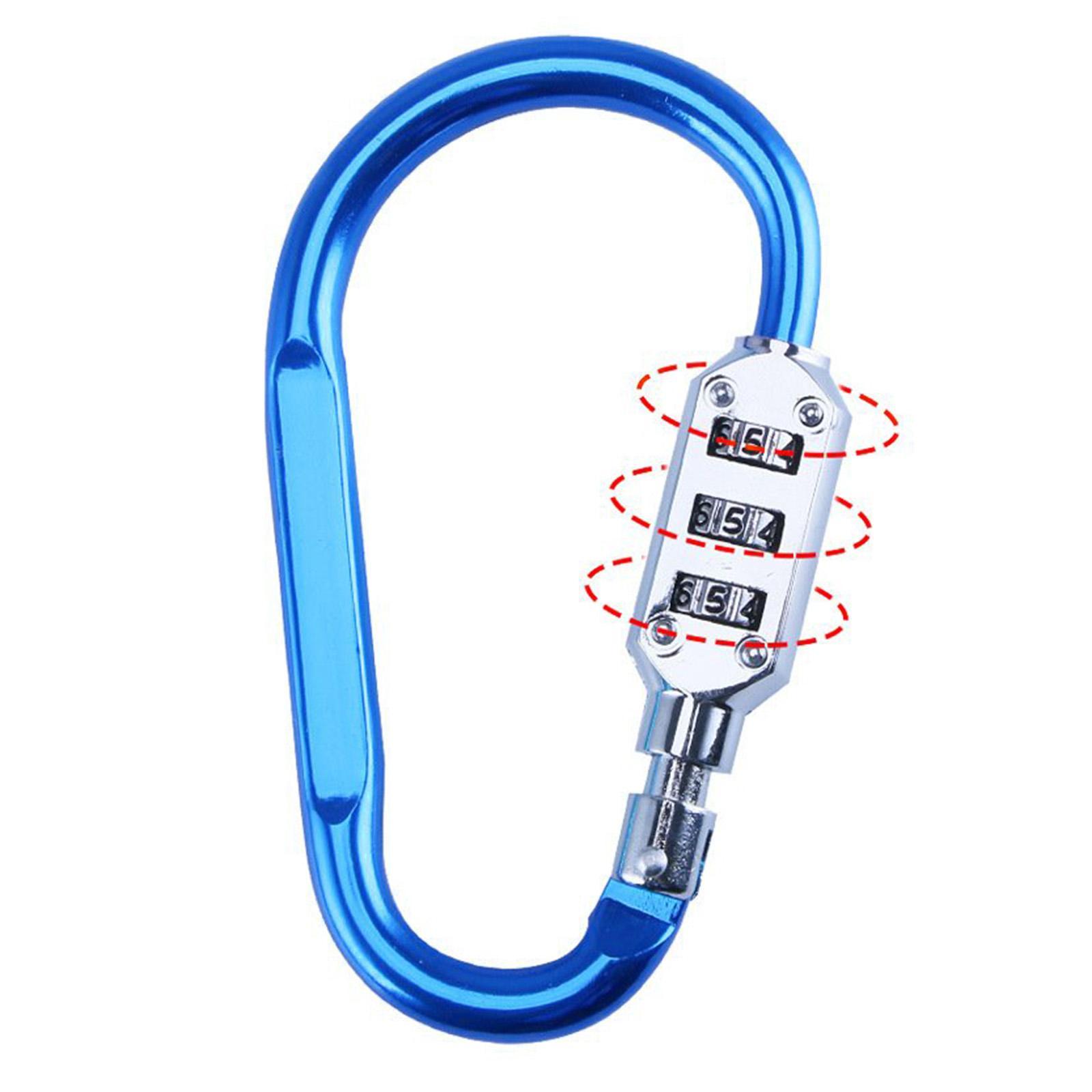 Carabiner Lock 3 Digit, Easy to Set Padlock Fits for Hasp Storage Storage Sports Locker
