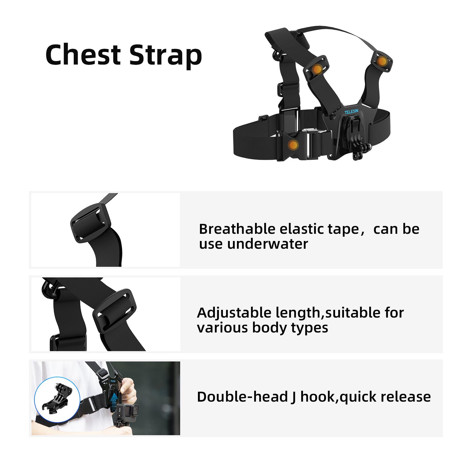 Kéo bằng dây đeo bằng dây đeo bằng dây đeo bằng dây đeo bằng kép J-hook cho GoPro Hero 10 9 8 7 6 5 4 Insta360 Osmo Action Xiaoyi 4K SJcam Eken