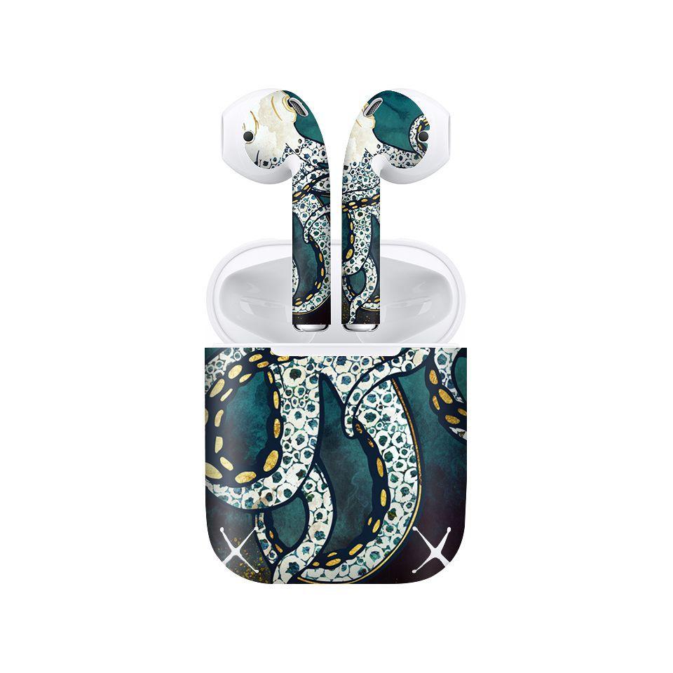 Miếng dán skin cho AirPods in hình Giấc mơ dưới nước giả sơn mài - GSM177