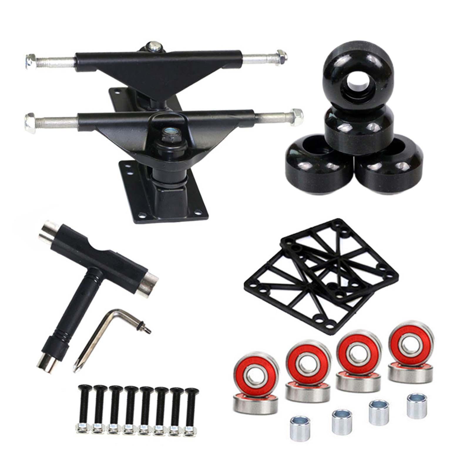 Skateboard Trucks Wheels Combo Set Bearing Spacers 5 inch Skateboard Bracket