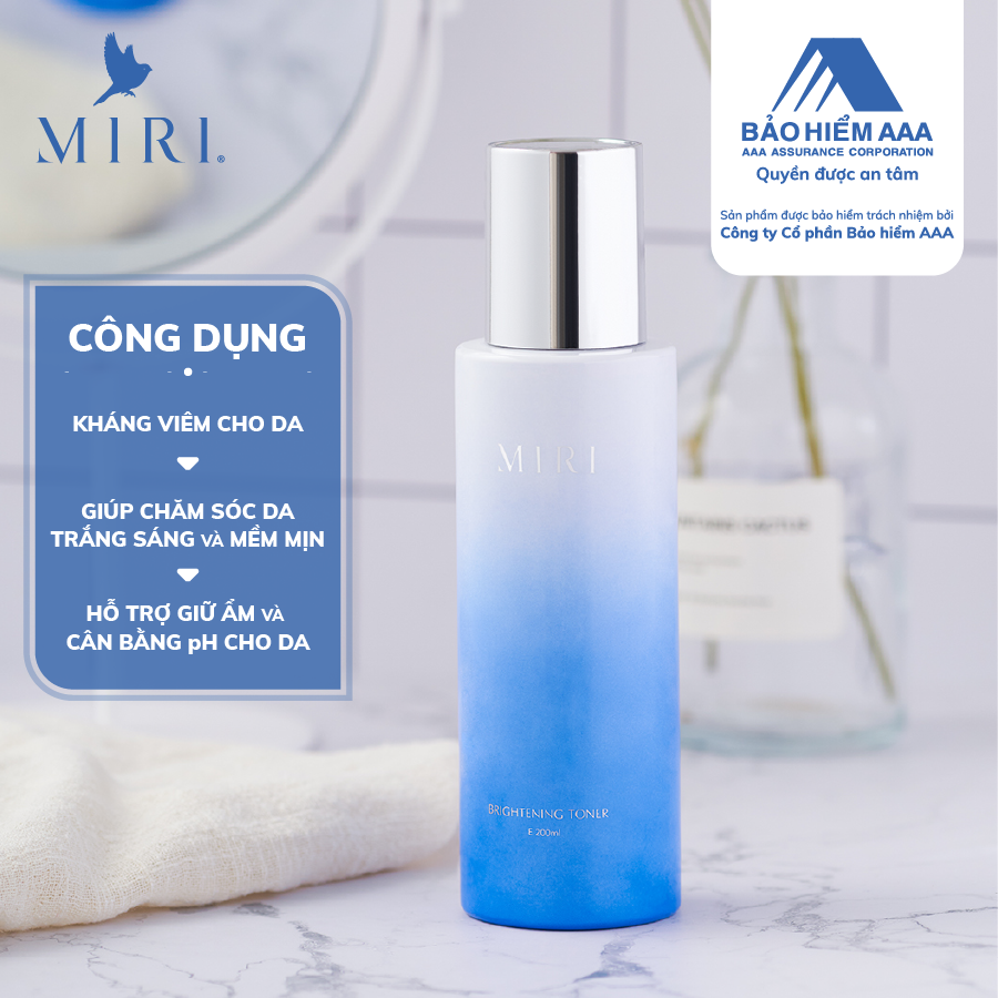 Combo Làm Sạch Sâu: Foam Cleanser MIRI 100ml & Nước Cân Bằng Độ Ẩm Cho Da Mặt MIRI 200ml