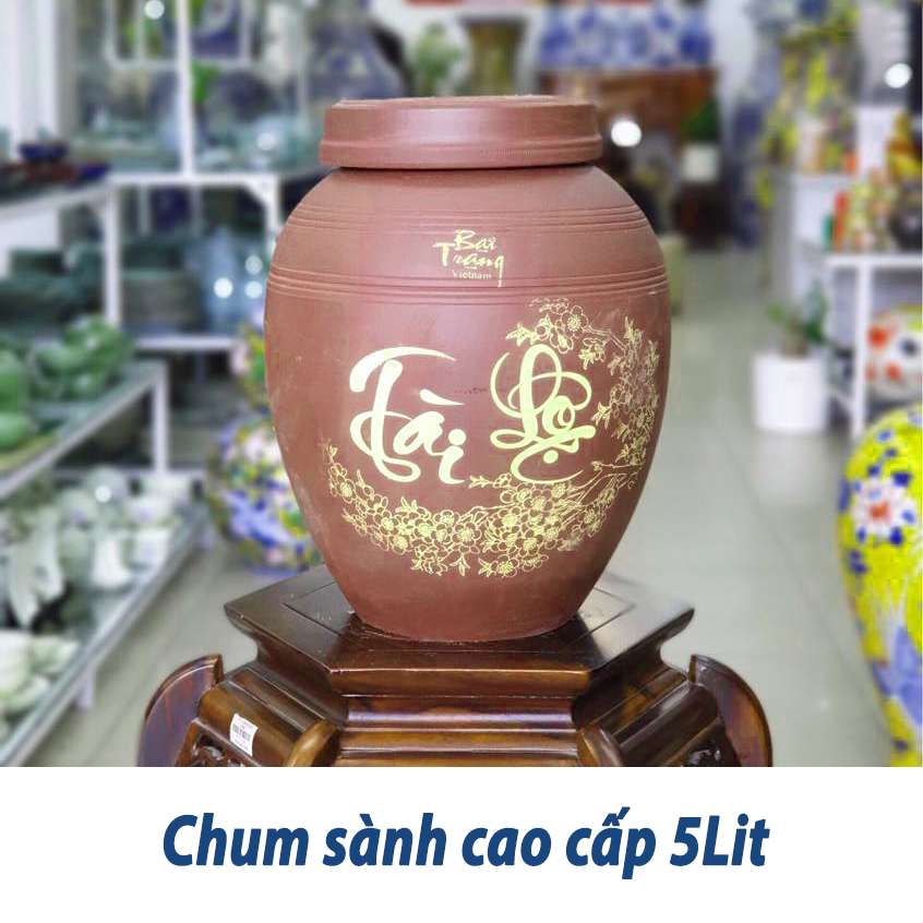 Hủ Sành Đựng Gạo, Ngâm Rươu Chữ Tài Lộc