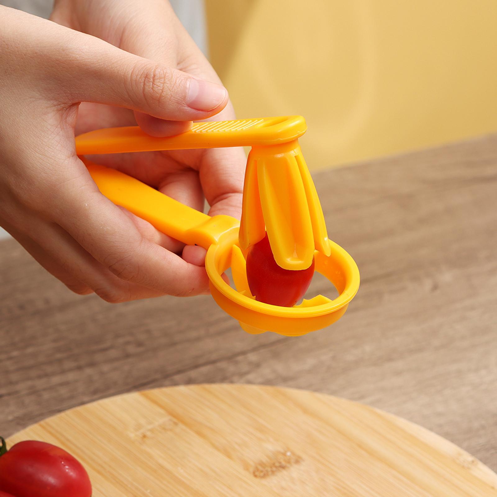 Adjustable Tomato Slicer Cutter Fruit Vegetable Salad Slicer for Kitchen yellow