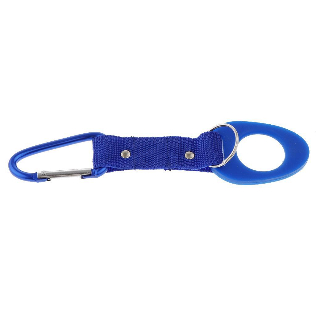 Pack 2 Portable Carabiner Water Bottle Drink Buckle Hook Holder Clip Key Chain Ring for Camping Hiking Traveling