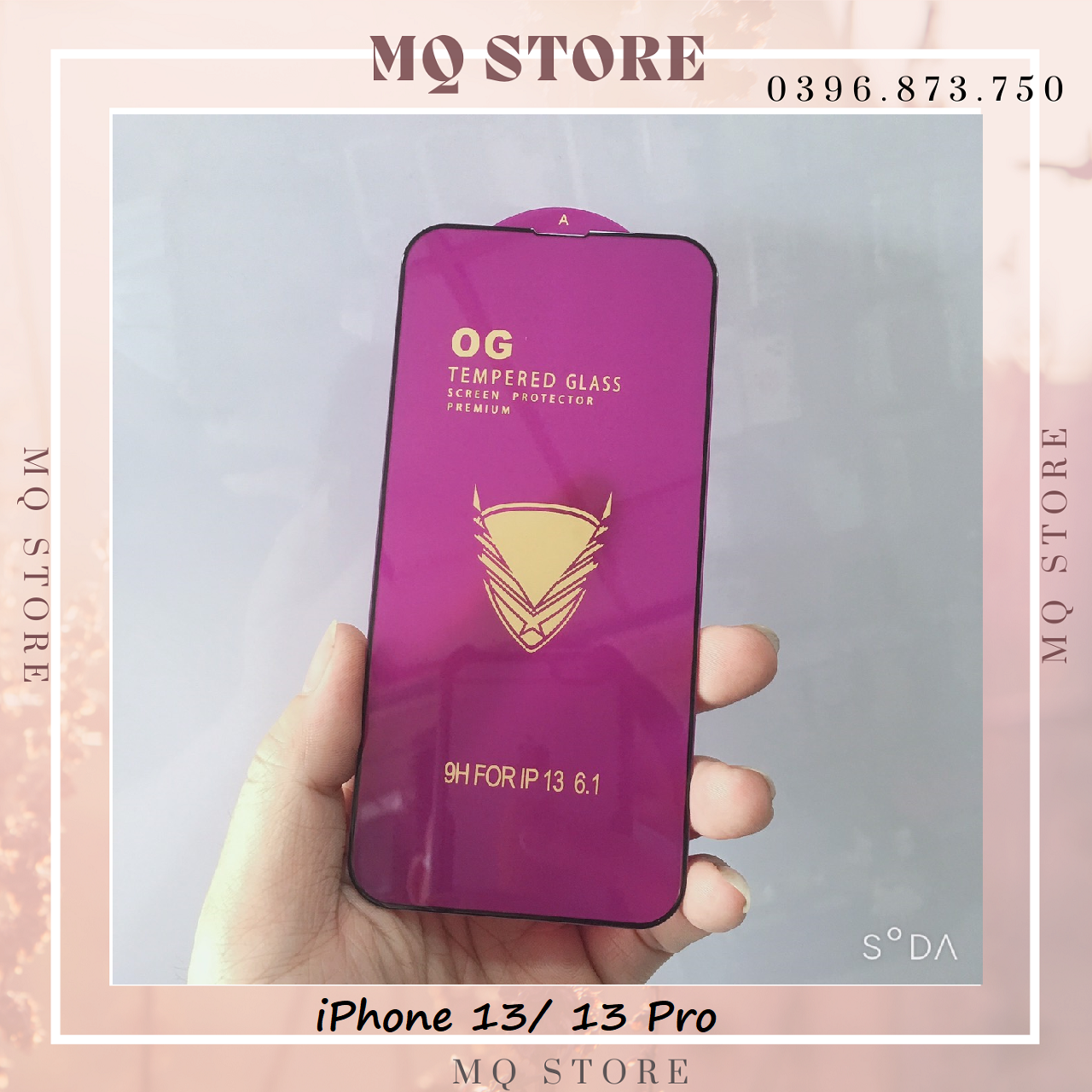 Kính cường lực full màn hình OG tím cao cấp dành cho iPhone 13/ 13Pro/ 13 Pro Max