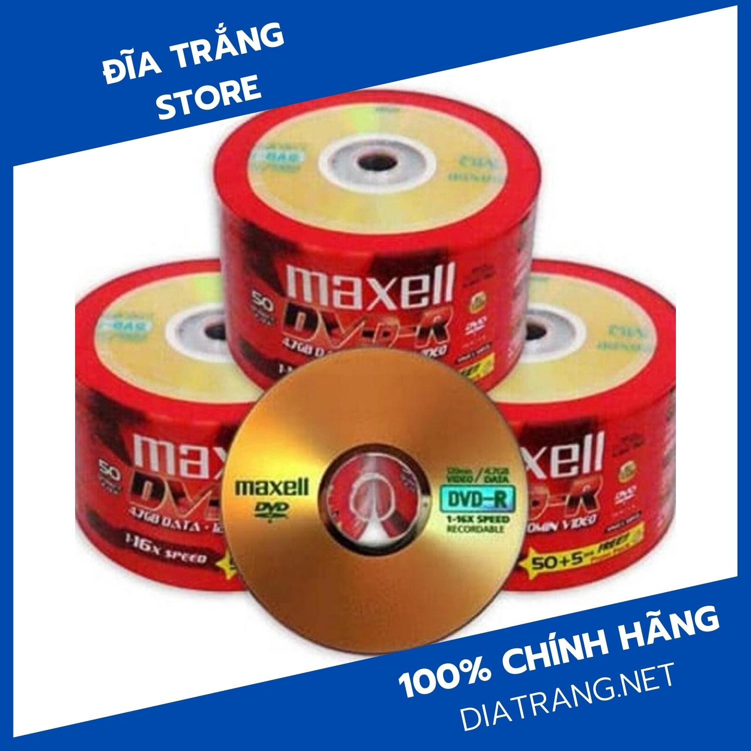 Đĩa DVD-R Maxell 4.7GB Cọc 50 Cái - Hàng Chính Hãng