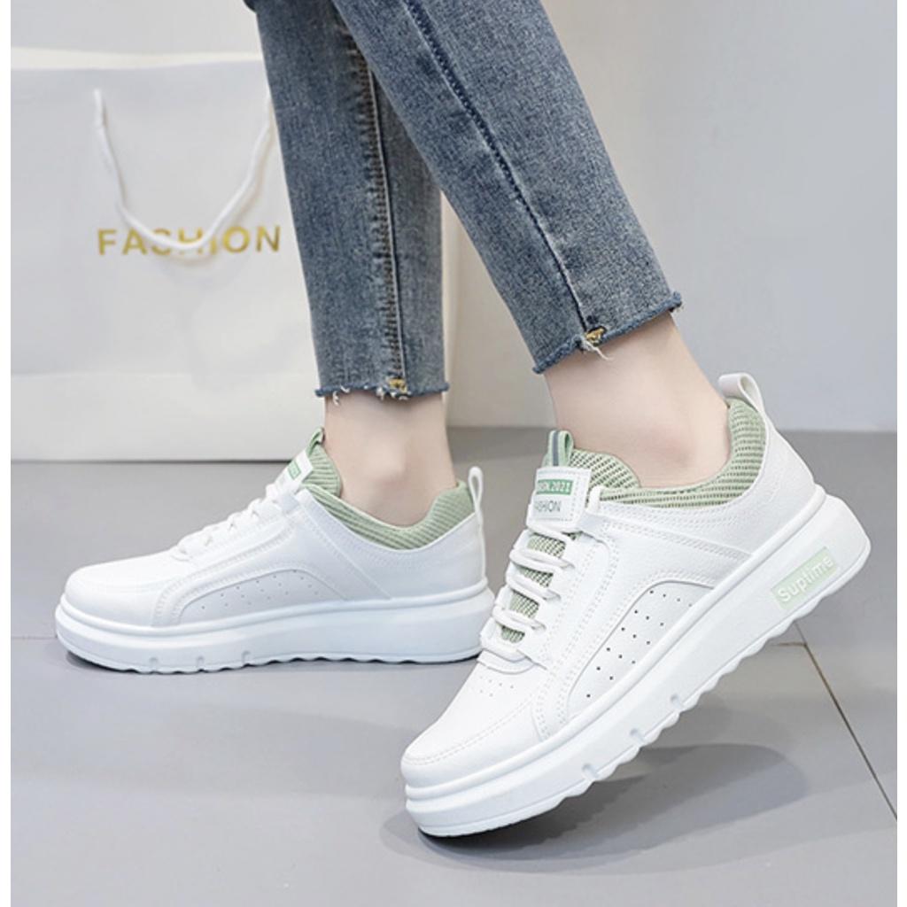 Giày nữ thể thao sneaker phối đơn giản đế nhẹ dễ phối đồ MS 105