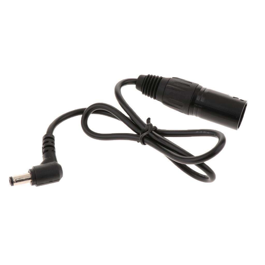 .5 x 2.1mm Male to 4 Pins XLR Male Connector DC Power Adapter Cable Cord