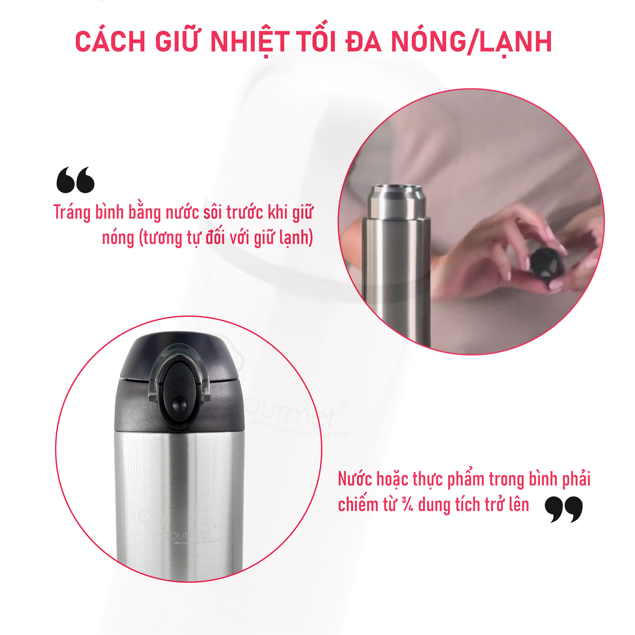 Bình Giữ Nhiệt Nắp Bật La Gourmet Classic -350831