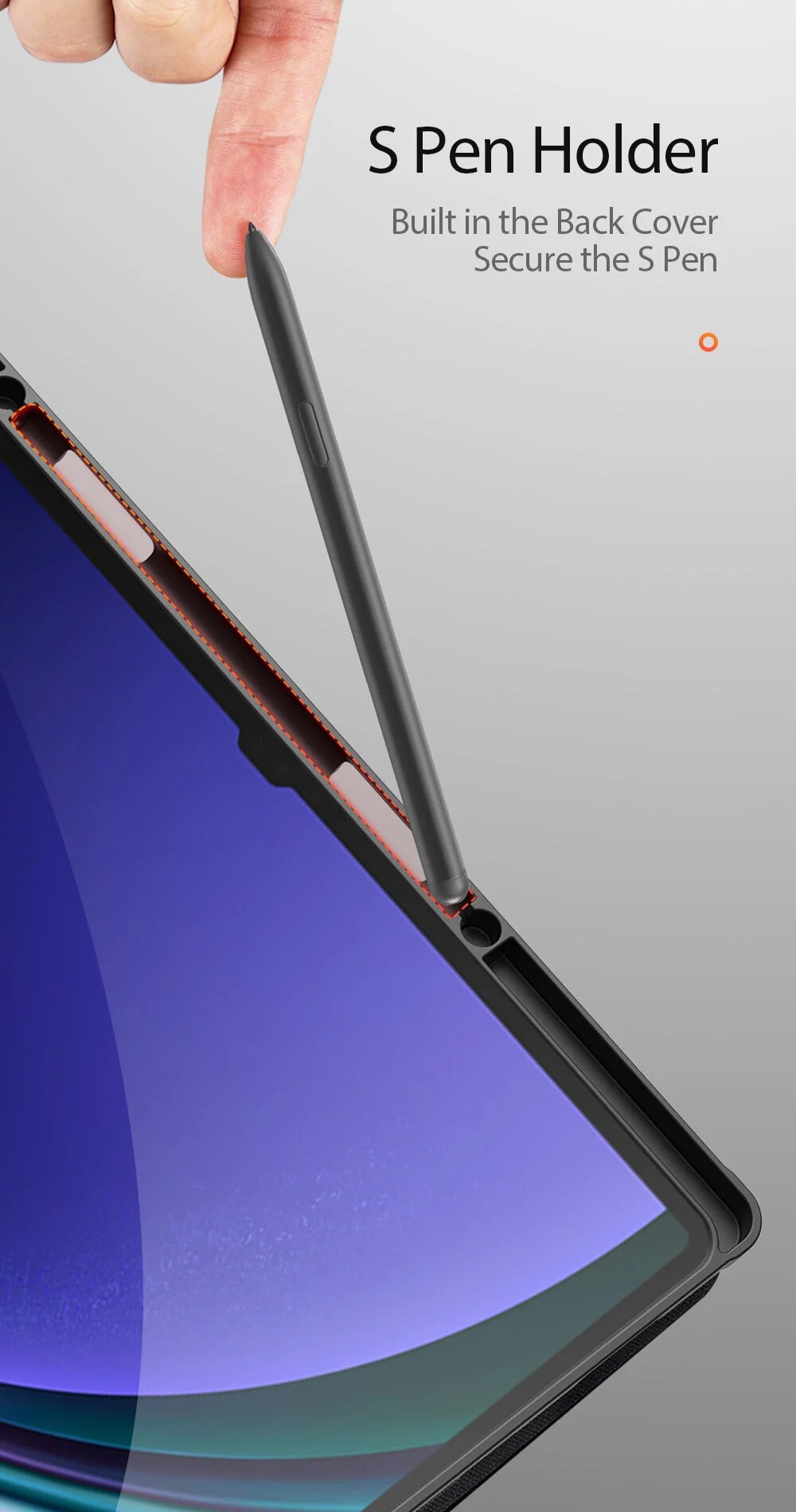 Bao Da Cho Samsung Galaxy Tab S9 Fe, S9 Fe Plus Chính Hãng Dux Ducis Domo Có Khay Đựng Bút Tiện Lợi- Hàng nhập khẩu