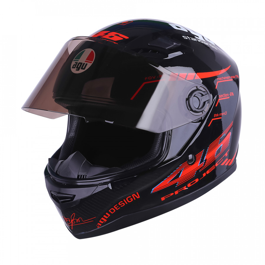 Mũ bảo hiểm fullface AGU Tem 46 - Tặng túi đựng nón thương hiệu