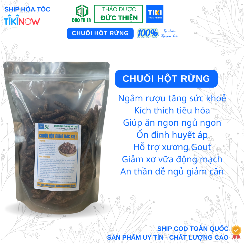 1kg Chuối Hột Rừng Đặc Biệt - Gi.ảm Đ.au X.ương Kh.ớp, G.out, Sỏi Th.ận, Bồi B.ổ Sức Khỏe, Ngâm Rượu