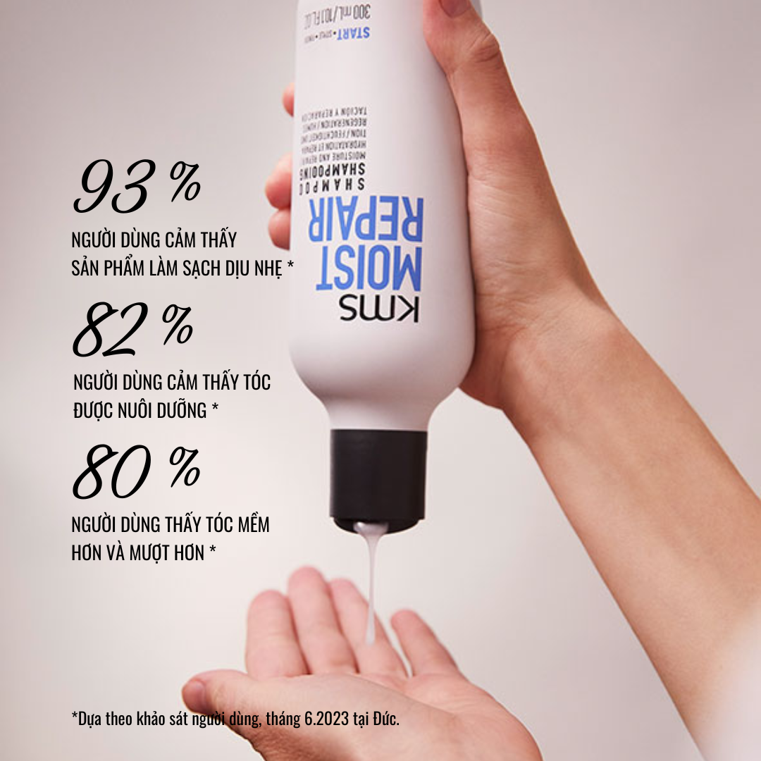 Dầu Gội Dưỡng Ẩm Goldwell KMS Moistrepair Nuôi Dưỡng Và Phục Hồi Tóc Hư Tổn Lên Tới 99