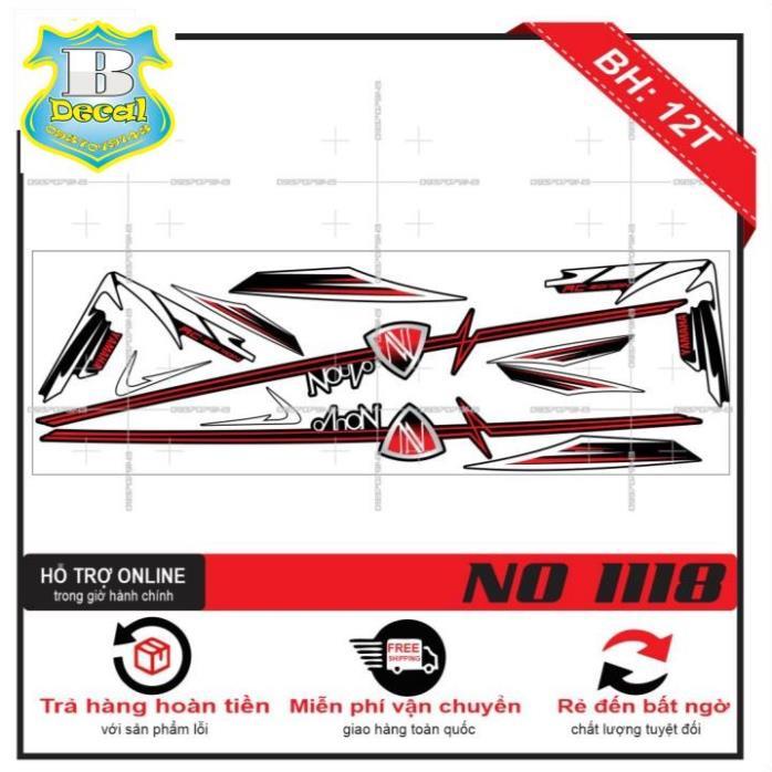 Tem rời dành cho NOUVO 4 LX LC DÁN XE ĐEN