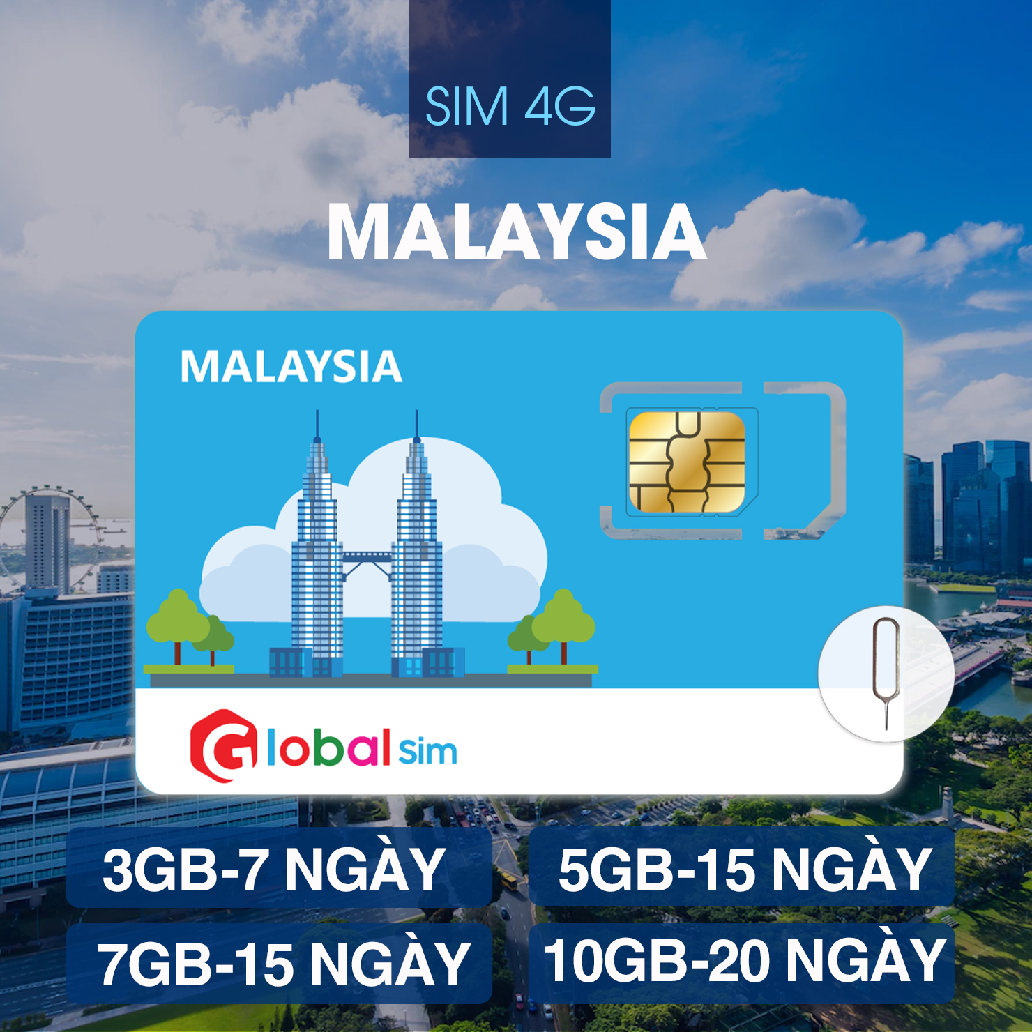 SIM 4G DU LỊCH MALAYSIA - GÓI CỐ ĐỊNH