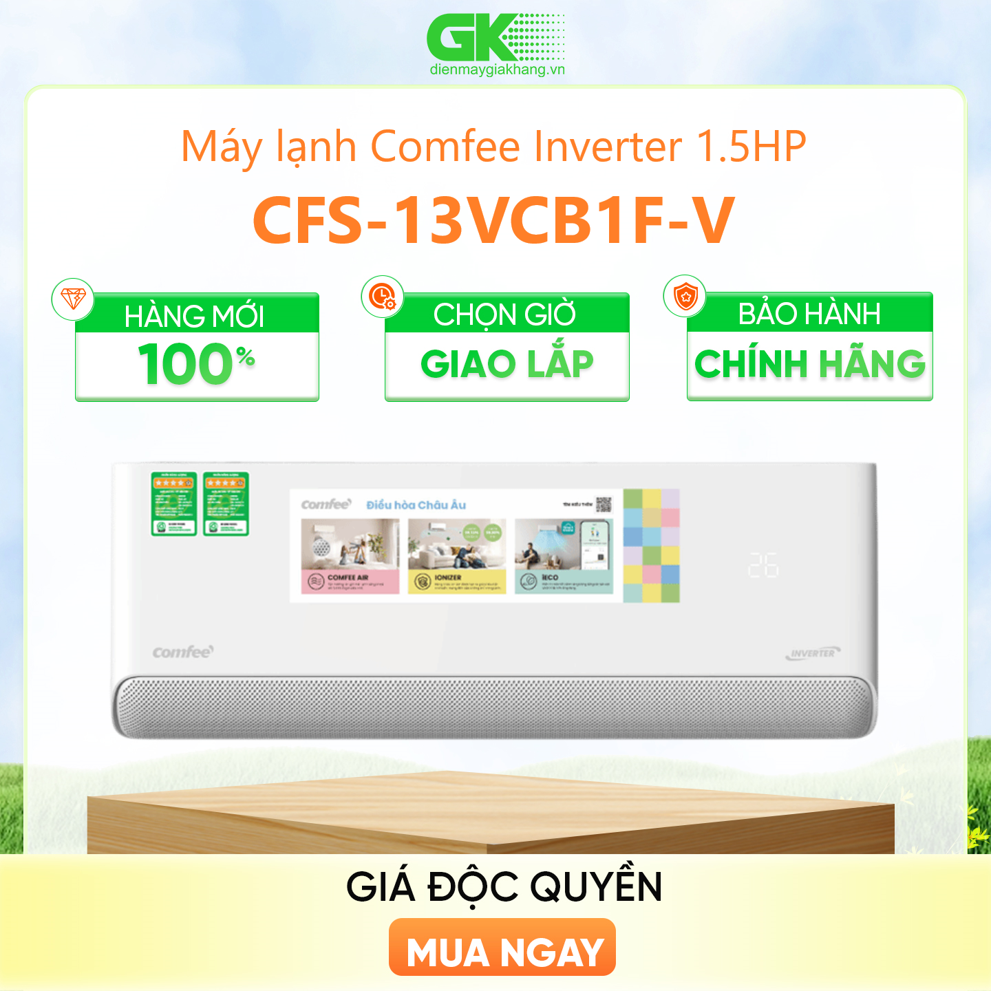 CFS-13VCB1F-V - Máy Lạnh Inverter COMFEE CFS-13VCB1 - Hàng Chính Hãng