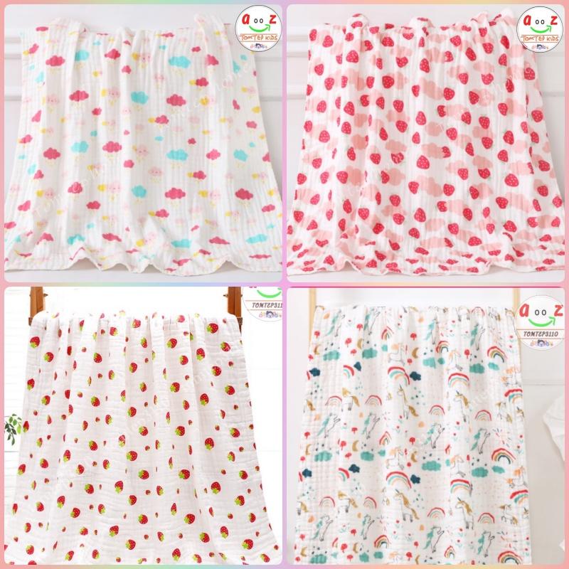 Khăn Tắm Xô Nhăn 6 Lớp Dày Dặn Siêu Thấm Hút Cho Bé - Khăn Tắm Cho Bé Hàng Nhập Cao Cấp Có Thể Dùng Làm Chăn Đắp