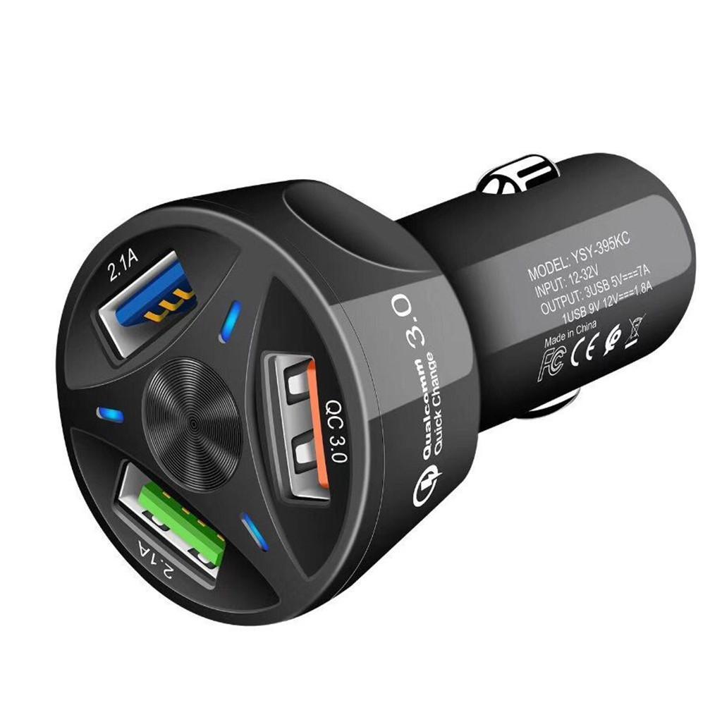 Quick Fast Car Charger QC3.0 USB 3 Ports Car Charger Fast Charging Universal