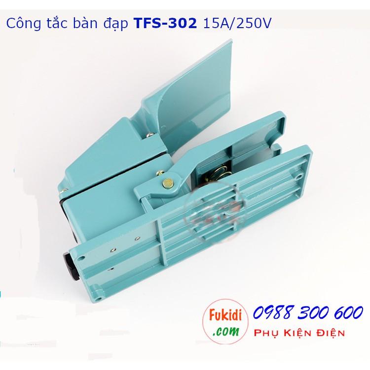 Công tắc bàn đạp, cóc đạp điện TFS-302 15A/250V, ba chân ra, hai tiếp điểm NO và NC