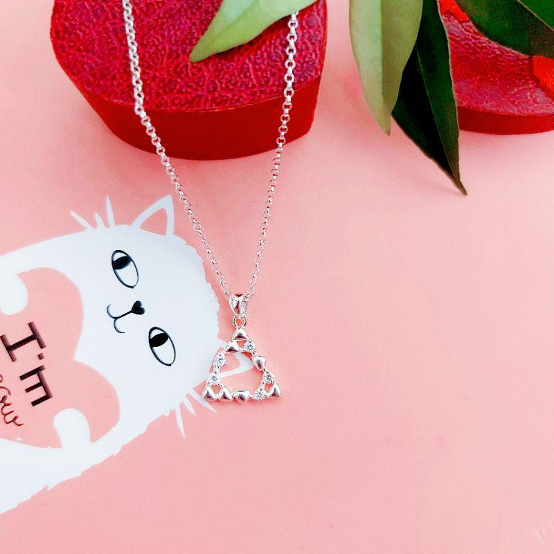 Mặt Dây Chuyền Bạc Đính Đá cao cấp Ảnh thật