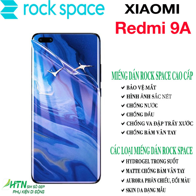 Miếng dán PPF cao cấp rock space cho Xiaomi Redmi 9A dán màn hình/ mặt sau lưng điện thoại tự phục hồi vết xước nhỏ chống ánh sáng xanh - Hàng chính hãng